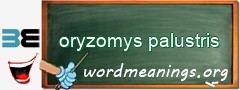 WordMeaning blackboard for oryzomys palustris